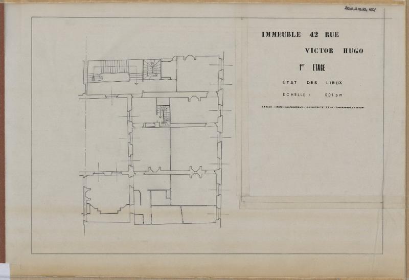 Etat des lieux : 1er étage ; plan.