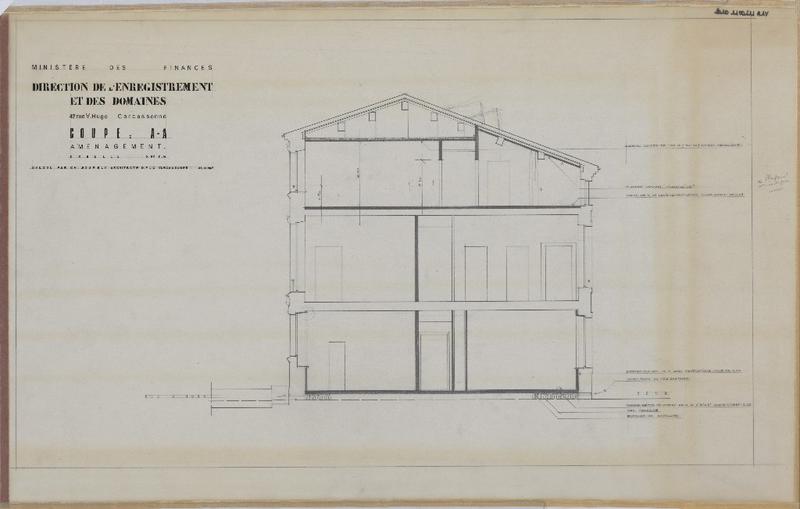 Aménagement ; coupe AA.