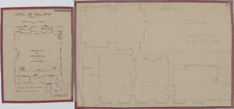 Projet de réfection de l'escalier de service ; plan RDC.