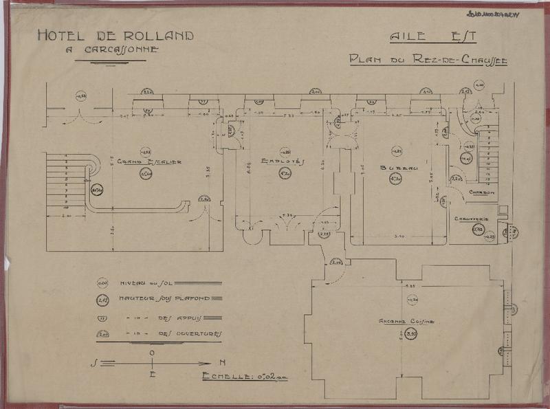 Aile Est ; plan du RDC.