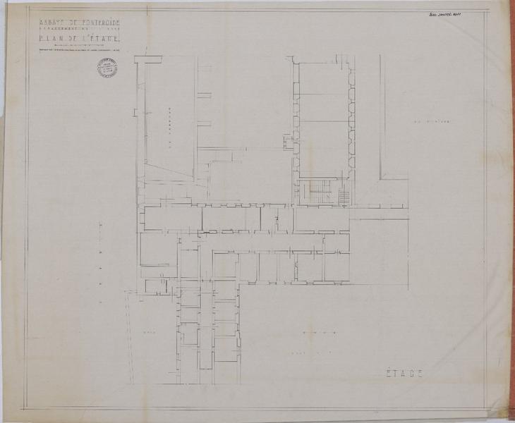 Plan partiel de l'étage.