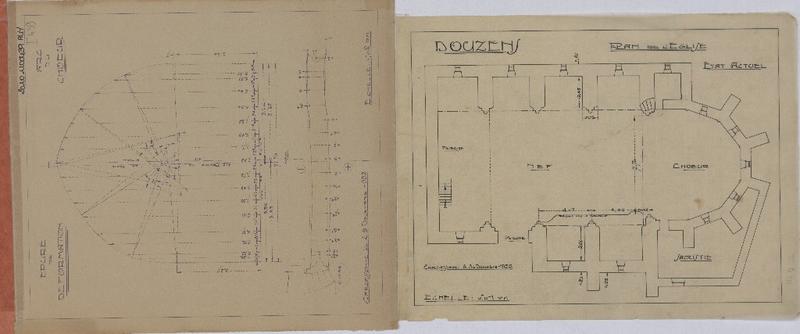 Plan et arc du choeur.