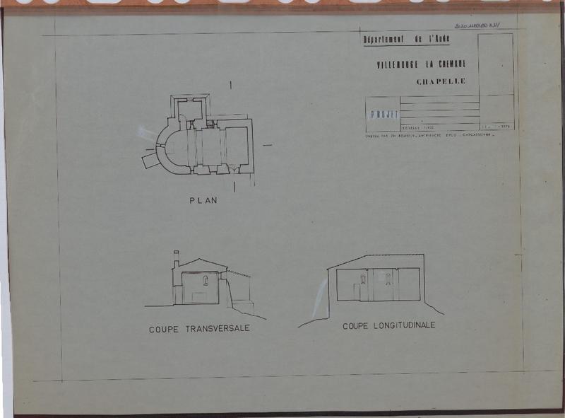 Plan ; coupe transversale et longitudinale.