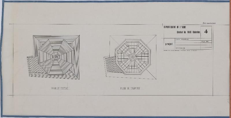 Projet ; plan de toiture et de charpente.