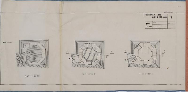 Etat des lieux ; plan niveaux A, B et toiture.