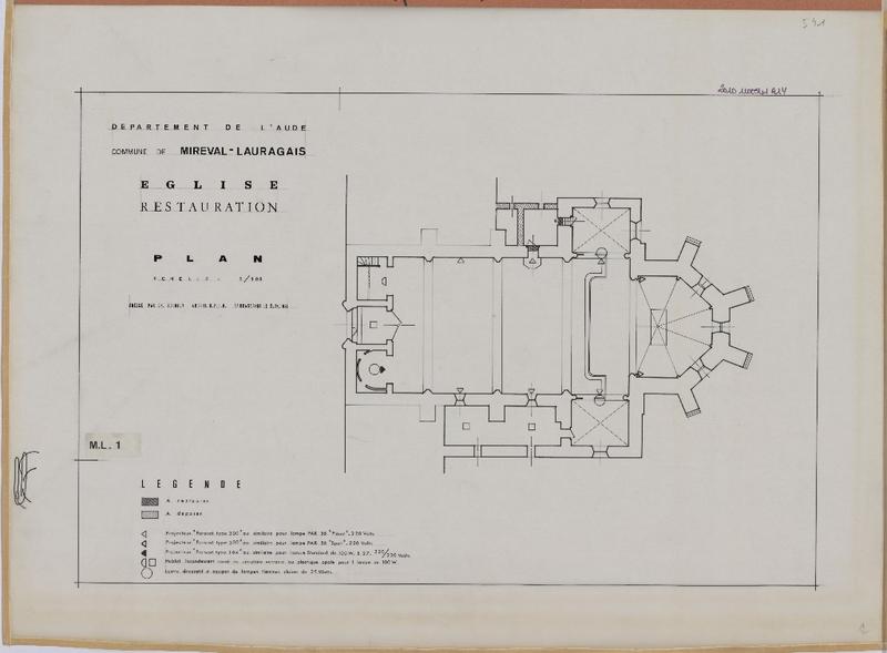 Restauration ; plan.