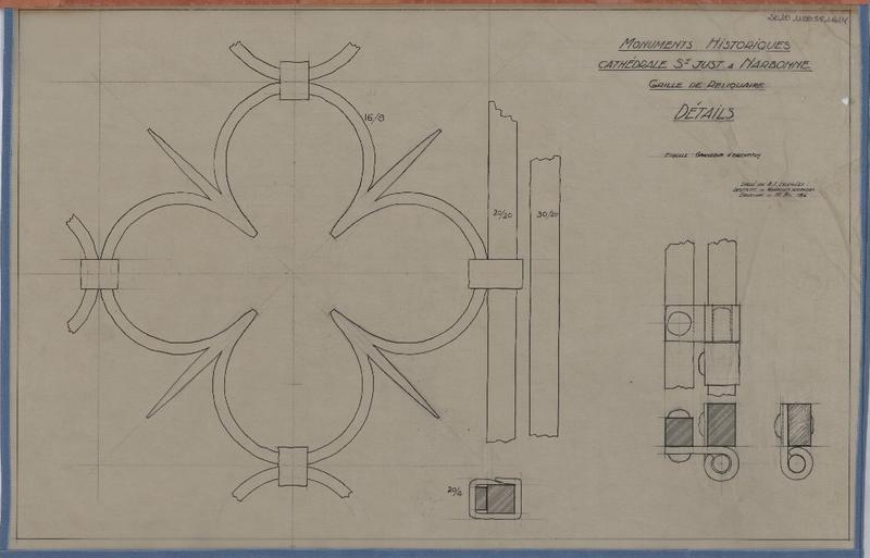 Détails de la grille du reliquaire