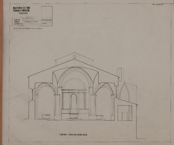 Etat des lieux ; coupe transversale.