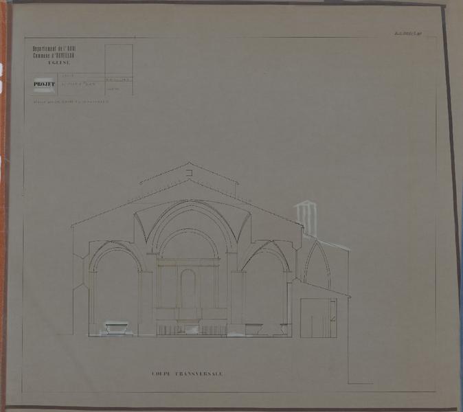 Projet ; coupe transversale.