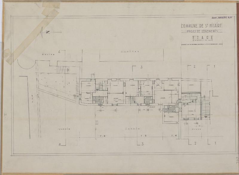 Projet de logement ; étage ; plan.