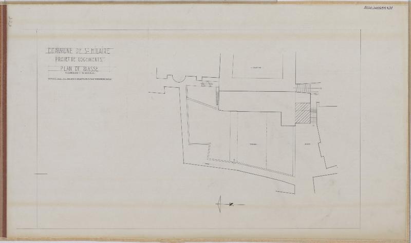 Projet de logement ; plan de masse.