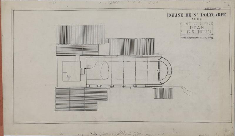 Etat des lieux ; plan (à 15 mètres du sol).