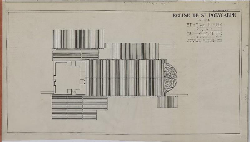 Etat des lieux ; plan du clocher.