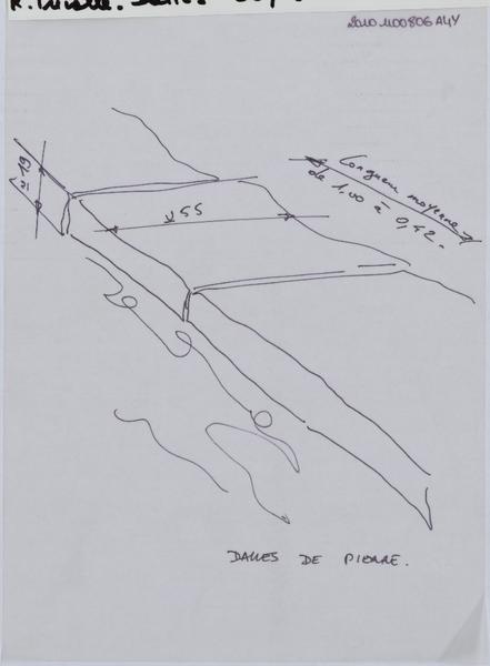 Croquis des dalles déposés.