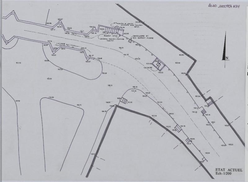 Etat actuel ; entrée rue Trivalle ; plan de masse.