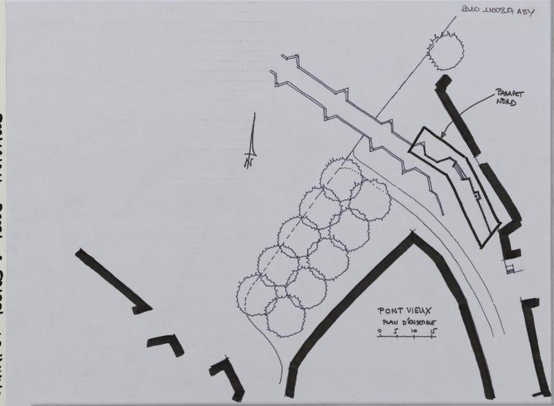 Parapet nord ; plan d'ensemble.