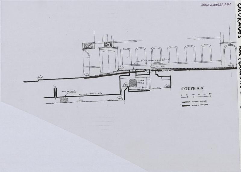 Ouvrages souterrains ; coupe AA.
