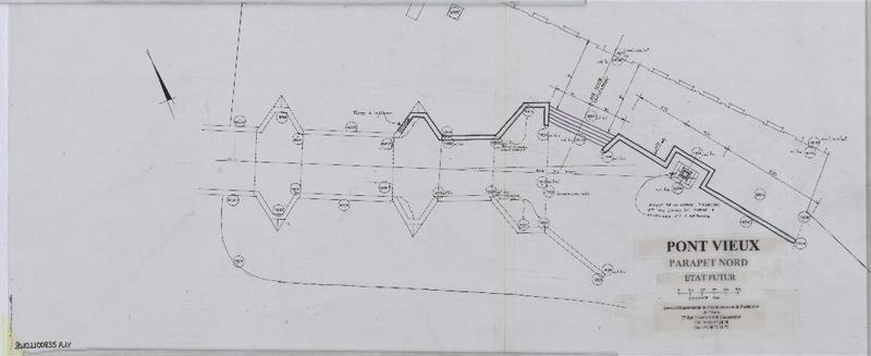 Etat futur ; parapet nord ; plan.