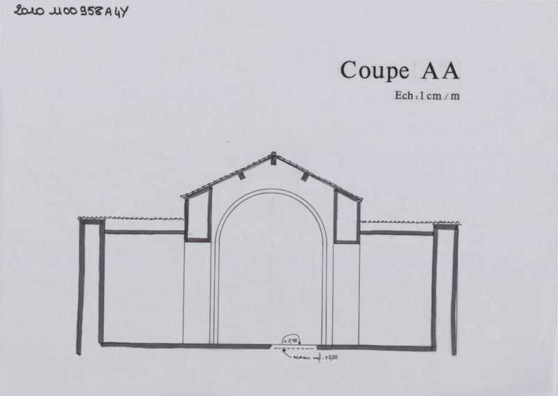 Coupe transversale AA.