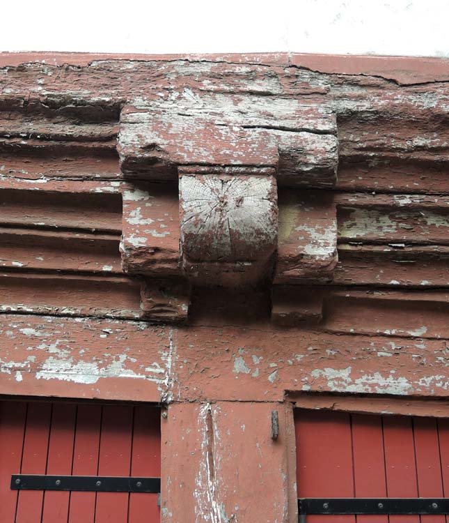 Détail de l’about de sommier en rez-de-chaussée de l’unité d’habitation droite