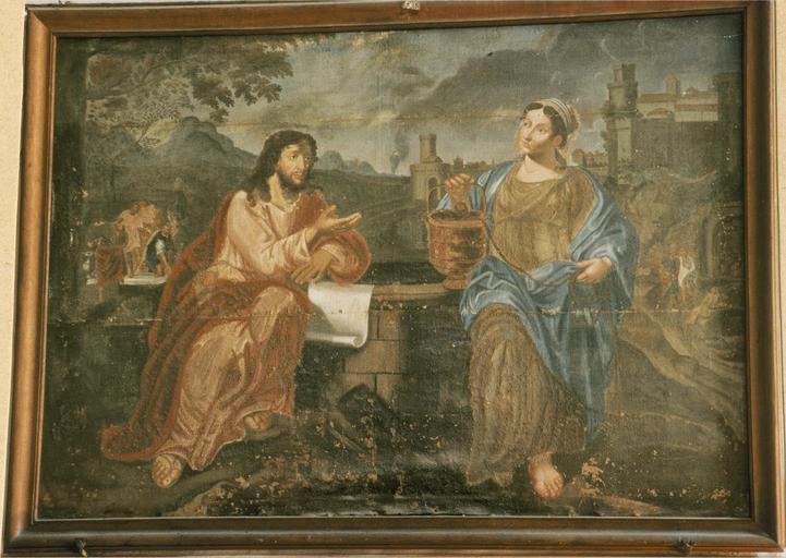 tableau : Jésus et la Samaritaine, toile, 18e siècle - © Ministère de la Culture (France), Médiathèque du patrimoine et de la photographie (objets mobiliers), tous droits réservés