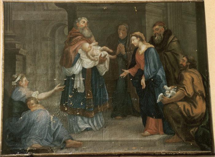 tableau : La Présentation de Jésus au temple, toile, 18e siècle - © Ministère de la Culture (France), Médiathèque du patrimoine et de la photographie (objets mobiliers), tous droits réservés