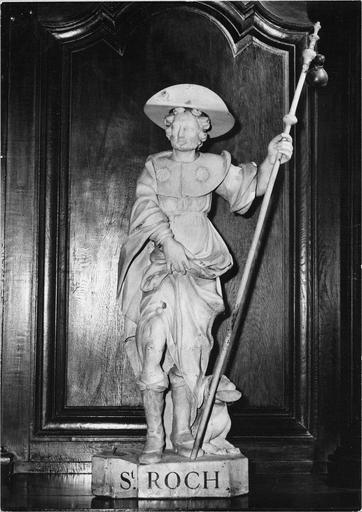 statue : saint Roch, bois, 18e siècle - © Ministère de la Culture (France), Médiathèque du patrimoine et de la photographie (objets mobiliers), tous droits réservés