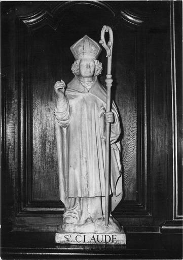 statue : saint Claude, bois peint, fin 16e siècle - début 17e siècle