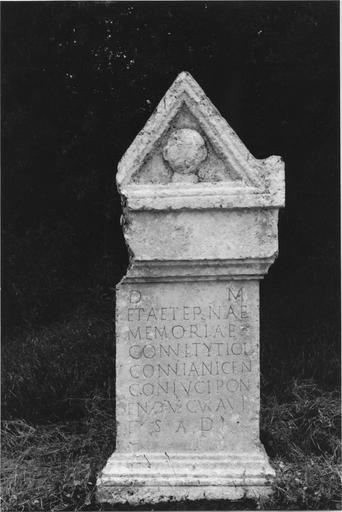 cipe funéraire, pierre gallo-romaine, vue frontale - © Ministère de la Culture (France), Médiathèque du patrimoine et de la photographie (objets mobiliers), tous droits réservés