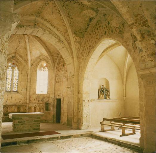 peintures murales, vue de l'abside et du transept Sud