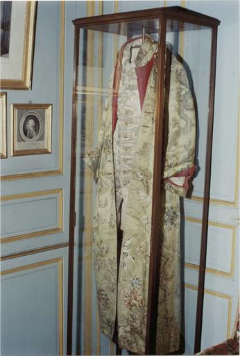 robe de chambre de Voltaire en soie brochée et verte