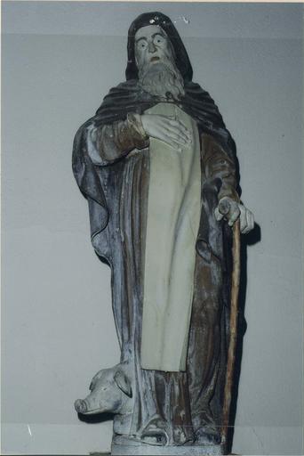 statue : saint Antoine, bois polychrome, 16e siècle - © Ministère de la Culture (France), Médiathèque du patrimoine et de la photographie (objets mobiliers), tous droits réservés