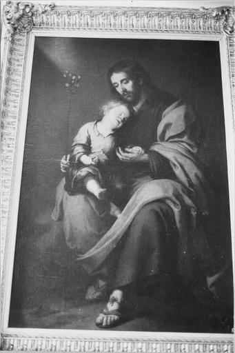tableau : saint Joseph et l'Enfant Jésus, huile sur toile attribuée à Murillo, 17e siècle - © Ministère de la Culture (France), Médiathèque du patrimoine et de la photographie (objets mobiliers), tous droits réservés