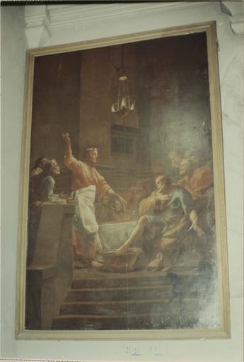 tableau : Le Lavement des pieds, huile sur toile par Brenet, 1768