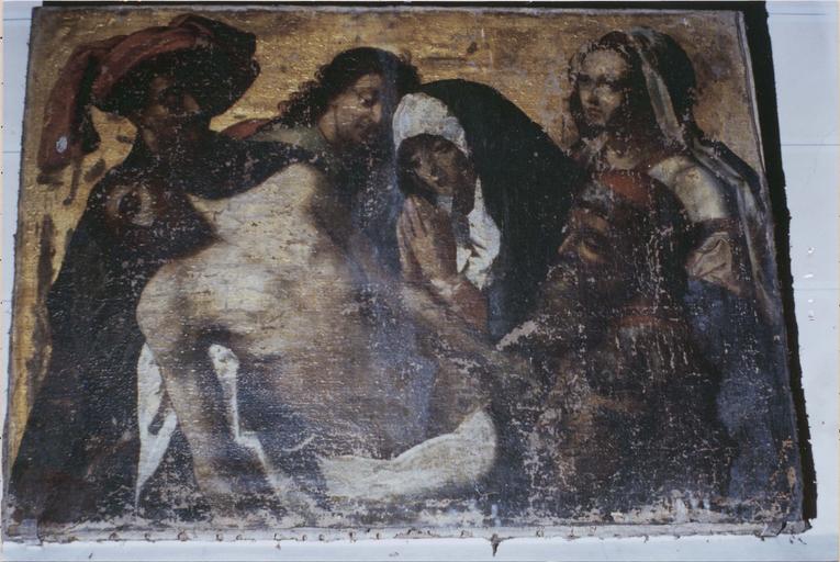 tableau : La Déploration, huile sur toile, 16e siècle