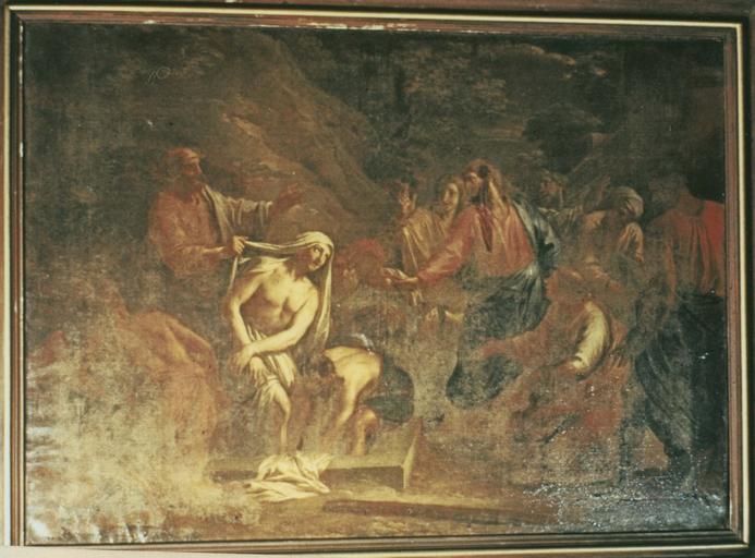 tableau : La Résurrection de Lazare, huile sur toile, 1713