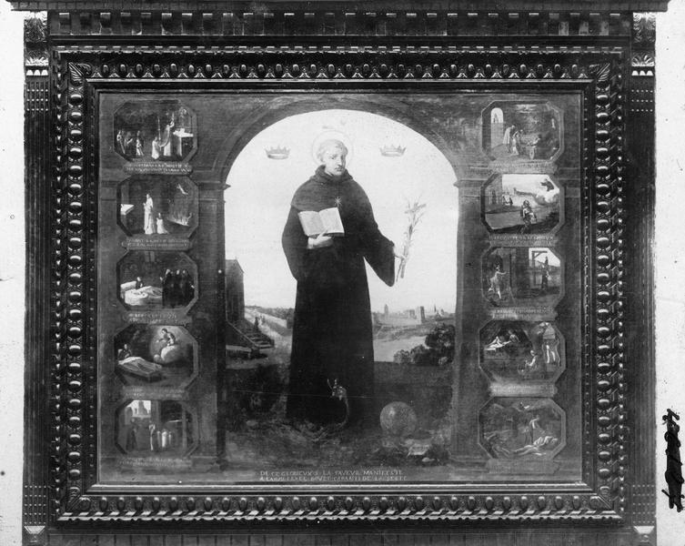 tableau (triptyque) : saint Nicolas de Tolentin, vue générale