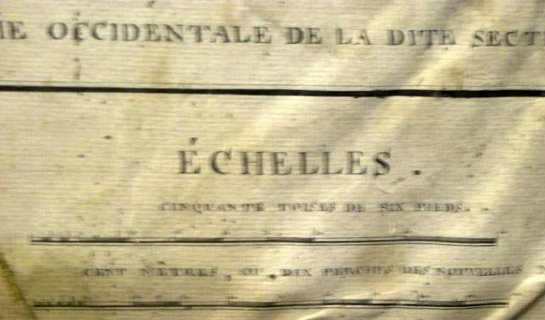 plan : le bourg de Meillonnas et ses environs, détail du cartouche d'échelle