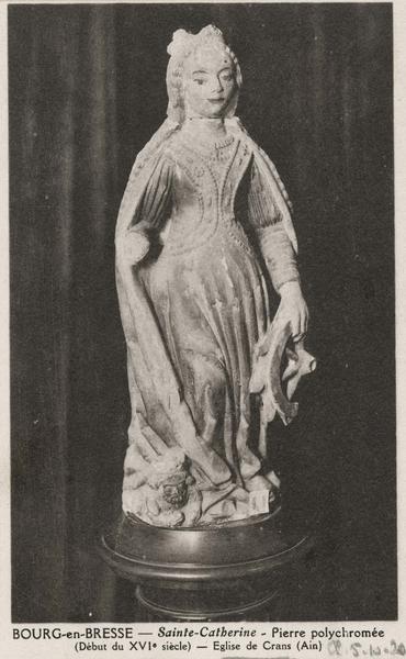 statue : sainte Catherine, vue générale