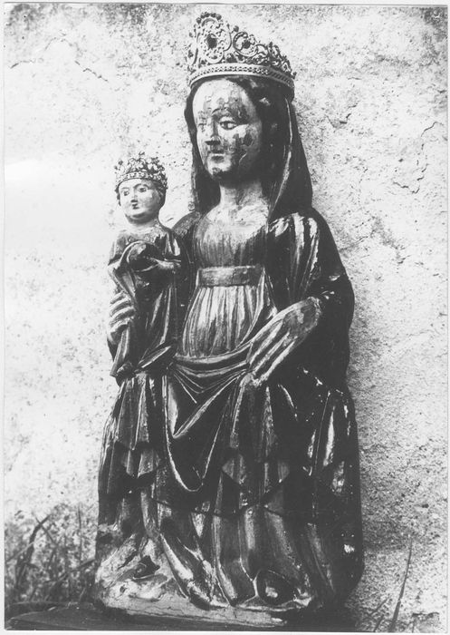 Statue : Vierge à l’Enfant avec couronnes