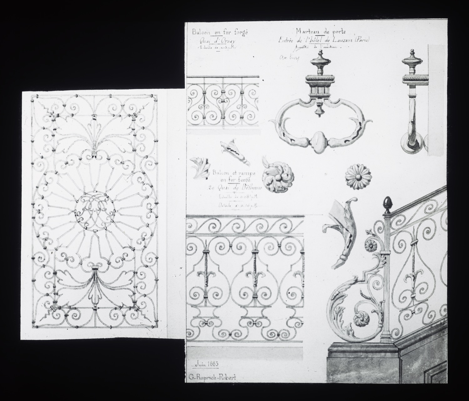 Reproduction de relevés de menuiserie et ferronnerie
