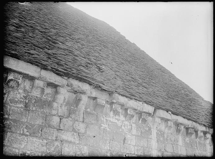 Grange aux Dimes : corniche du mur nord