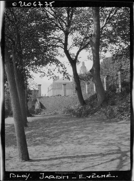 Jardin : allée vers un bâtiment