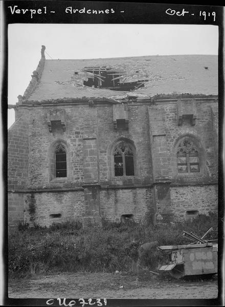 Façade sud endommagée