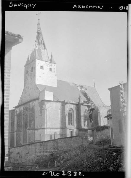 Ensemble nord-ouest, clocher endommagé