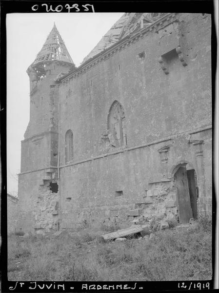 Façade nord endommagée