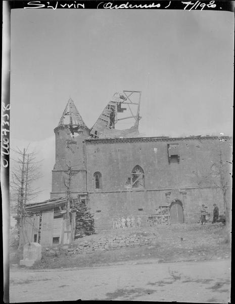 Façade nord endommagée