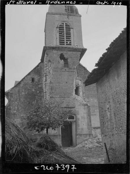 Façade ouest endommagée