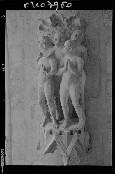 Façade ouest, portail sud : statues