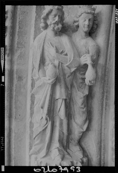 Façade ouest, portail sud : statues de rois